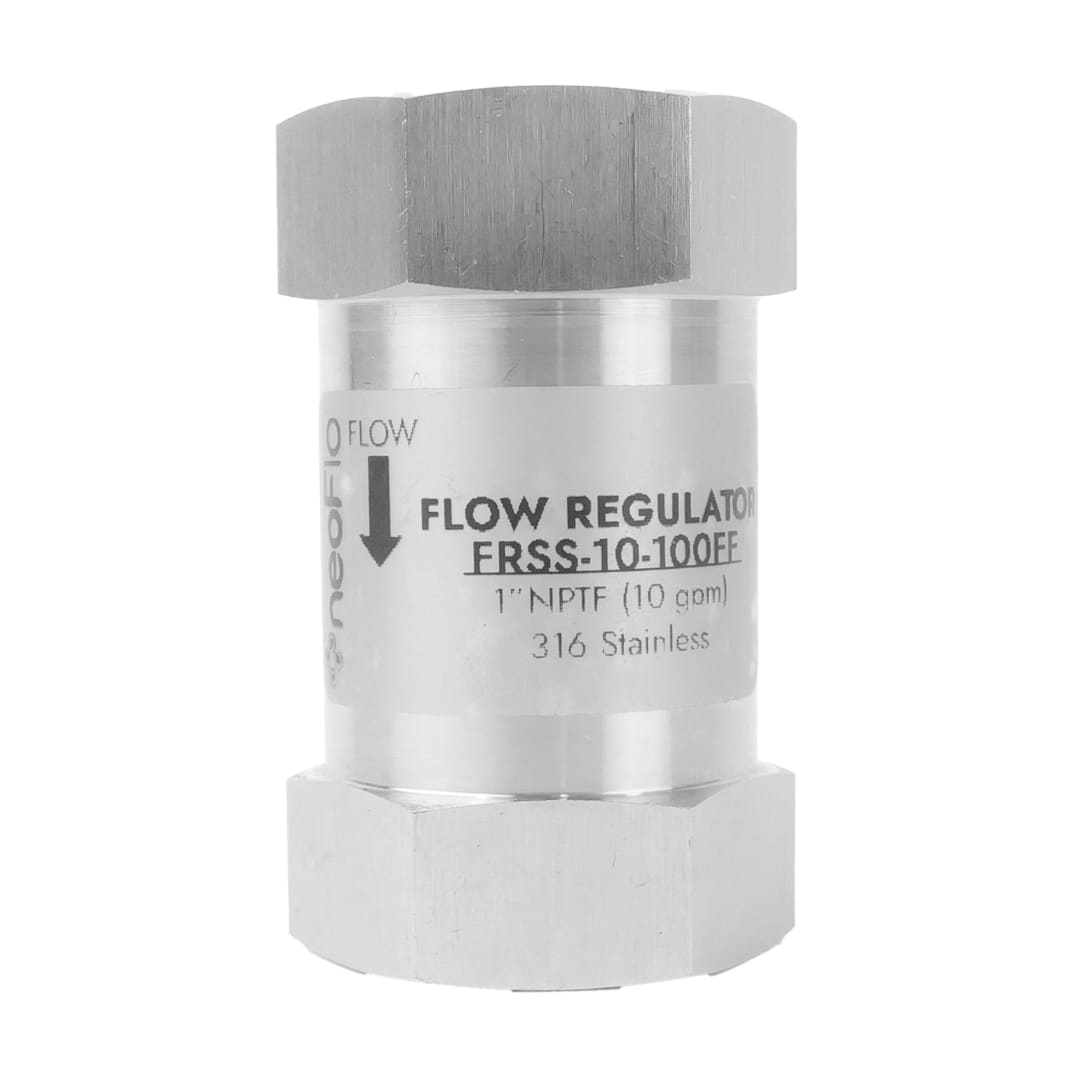 neoFlo Stainless Steel Flow Restrictor 10 GPM - 1" FPT - Single