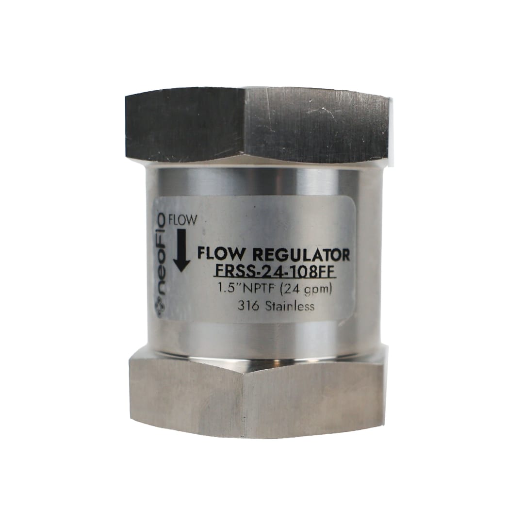 Neo-Pure Stainless Steel  Flow Control 24 GPM 316SS 1.5" FPT x FPT - Single
