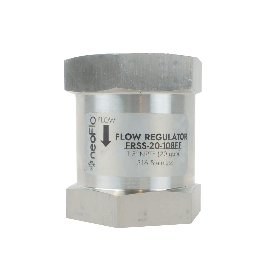 Neo-Pure Stainless Steel  Flow Control 20 gpm 316SS 1.5" FPT x FPT - Single