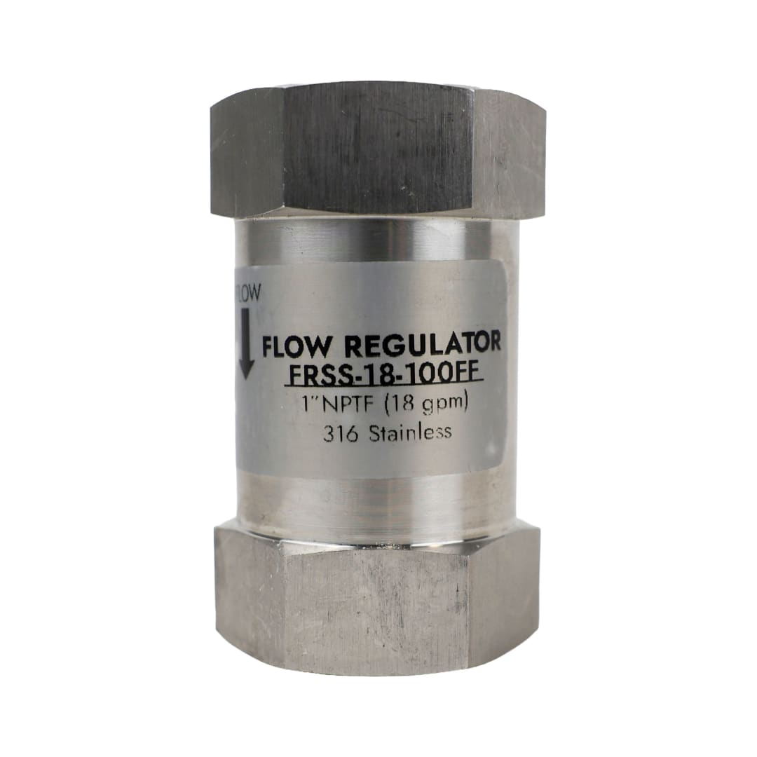 Neo-Pure Stainless Steel Flow Restrictor 18 gpm 1" FPTx 1" FPT - Single