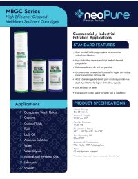 Neo-Pure Whole House Sediment Filter, 4-1/2