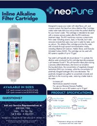 Neo-Pure IL2512-57-4Q Inline Alkaline Filter Cartridge 1/4