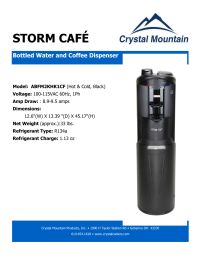 Storm Caf Water and Coffee Dispenser Manual