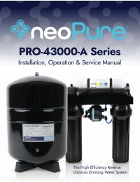 Neo-Pure Residential 4 Stage Full Solution RO System 75 GPD with Alkaline Remineralizer, Permeate Pump Manual
