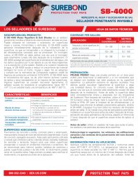 Surebond SB-4000P Water Repellent & Salt Blocker 5 Gallon Manual