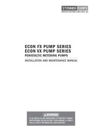Stenner Econ VX Series S1NE10VXAA1S Pump Manual