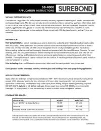 Surebond SB-4000P Water Repellent & Salt Blocker 5 Gallon Manual