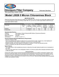 Omnipure L5526 1M Catalytic Carbon Block 10