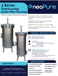 Neo-Pure SBMJ4-304L-6FL Multi-Cartridge Jumbo Filter Housing with Swing Bolts Manual