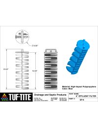 Tuf-Tite EF-6 Residential Series Effluent Filter (Filter Only), Blue Manual