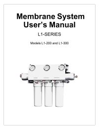 AXEON L1-300 Series Commercial Reverse Osmosis System 300 gpd Manual