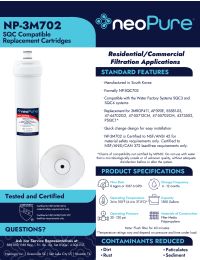 Neo-Pure NP-3M702 SQC Compatible Sediment Prefilter Manual