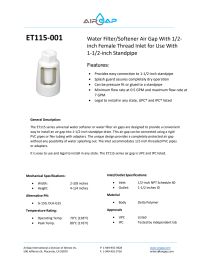 Standpipe Airgap - 1.5