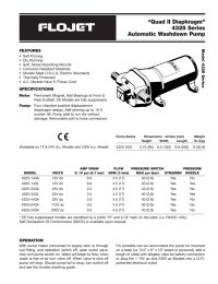 Flojet 4325 Series Heavy Duty Automatic Deck Washdown Pump Quad II Diaphragm