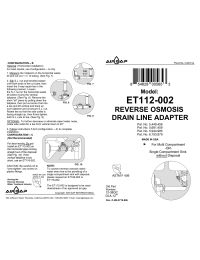 DLA-12 Drain Line Adapter - 3/8