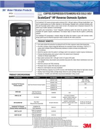 3M ScaleGard HP Reverse Osmosis System 110V, 5629101 Manual