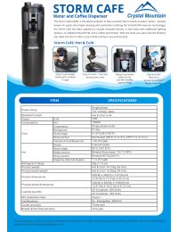 Storm Caf Water and Coffee Dispenser Manual