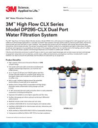 3M Dual Port 290 Series Filter System DP295-CLX Manual