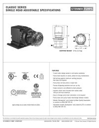 Stenner Single Head Adjustable Output Pump 50 GPD #5 Tube 120V Manual