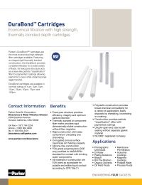 Durabond DBC5M10 Melt Blown Thermally-Bonded 5 Micron Filter Cartridge Manual