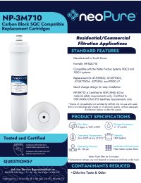 Neo-Pure NP-3M710 SQC Compatible Carbon Block Postfilter Manual