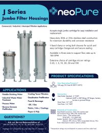 Neo-Pure BCJ40 Jumbo Filter Housing with V-Band Clamp Manual