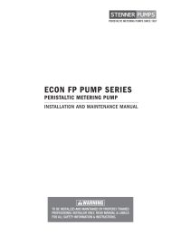 Stenner Econ FP Series Flow Activated Pump 16 GPD #G Tube 120V Manual