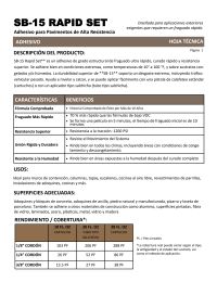 PaverBond Adhesive SB-15 Rapid Set 28oz Tube (12/cs) Manual