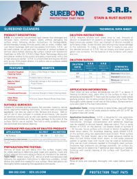 S.R.B. Strain & Rust Buster 5gal Pail Manual