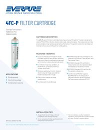 Everpure 4FC-P FILTER CARTRIDGE Manual