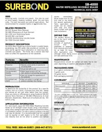 Surebond SB-4000P Water Repellent & Salt Blocker 5 Gallon Manual