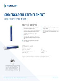 Pentair GRO-50EN Thin Layer Composite Residential RO Membrane 4005459 Manual