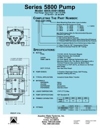 Aquatec 5852-7E12-J584 Pump 1.2 GPM, 3/8