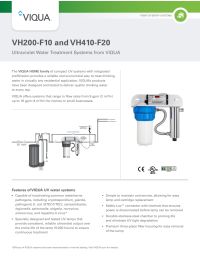Viqua VH200-F10 Cobalt Series UV System Powered By Sterilight 9 gpm Manual
