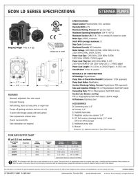 Stenner Econ LD Series Low Volume Pump 25.1 oz/hr #G Tube 120V Manual