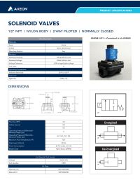 AXEON GC Solenoid Valve Kit with DIN and 3 Meter Cord N/C 3/4