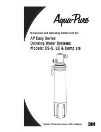 Aqua-Pure Easy Complete Drinking Water System - Cooler Series (No Faucet) Manual