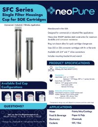 Neo-Pure SFC1 Single Filter Cup Housing Manual