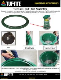 24 x12 Inch Tuf-Tite Bundle - 24x12 riser, 24 inch flat lid & 24 inch ring adapter Manual