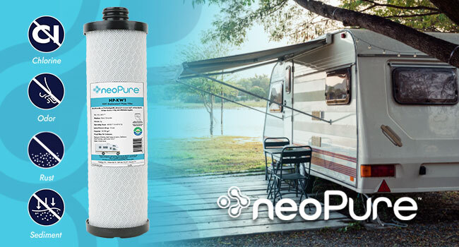 Water filter cartridge showing key specifications