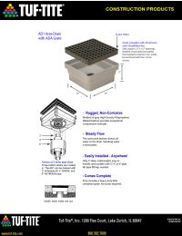 AD1 Aera Drain with ADA Grate Manual