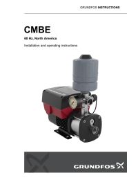 Grundfos CMBE 3-93 Booster Pump (98548114)  Constant Pressure Manual