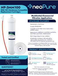Neo-Pure NP-3MM100 SQC Compatible Membrane 100gpd TFC Manual