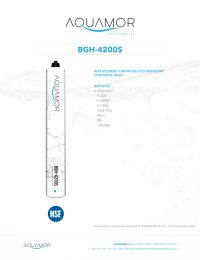 BevGuard BGH-4200S Water Filter Replacement Cartridge Manual