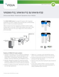 Viqua VH410-F22 UV Water Purification System 18 gpm w/ 20 Sediment and Carbon Filters Manual