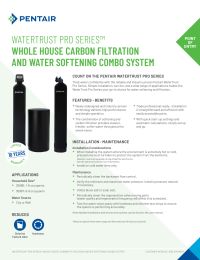 WATERTRUST Pro Series Whole House Carbon Filtration & Water Softening Combo System 35986 Manual