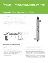 Viqua VH200/2 Cobalt Series UV System Powered By Sterilight 9 gpm - 240 Volt Manual