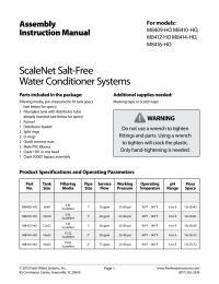 ScaleNet Salt-Free Water Conditioner High Output Manual