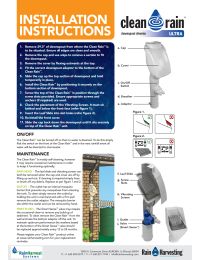 Clean Rain Ultra from Rain Harvesting Pty by Blue Mountain Co. Manual