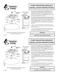 Pump Mounting Bracket for Tanks up to 26